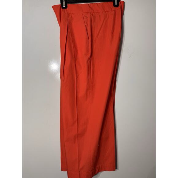 Mango NWT wide leg pants with Spring orange Sz 4 - Picture 3 of 5
